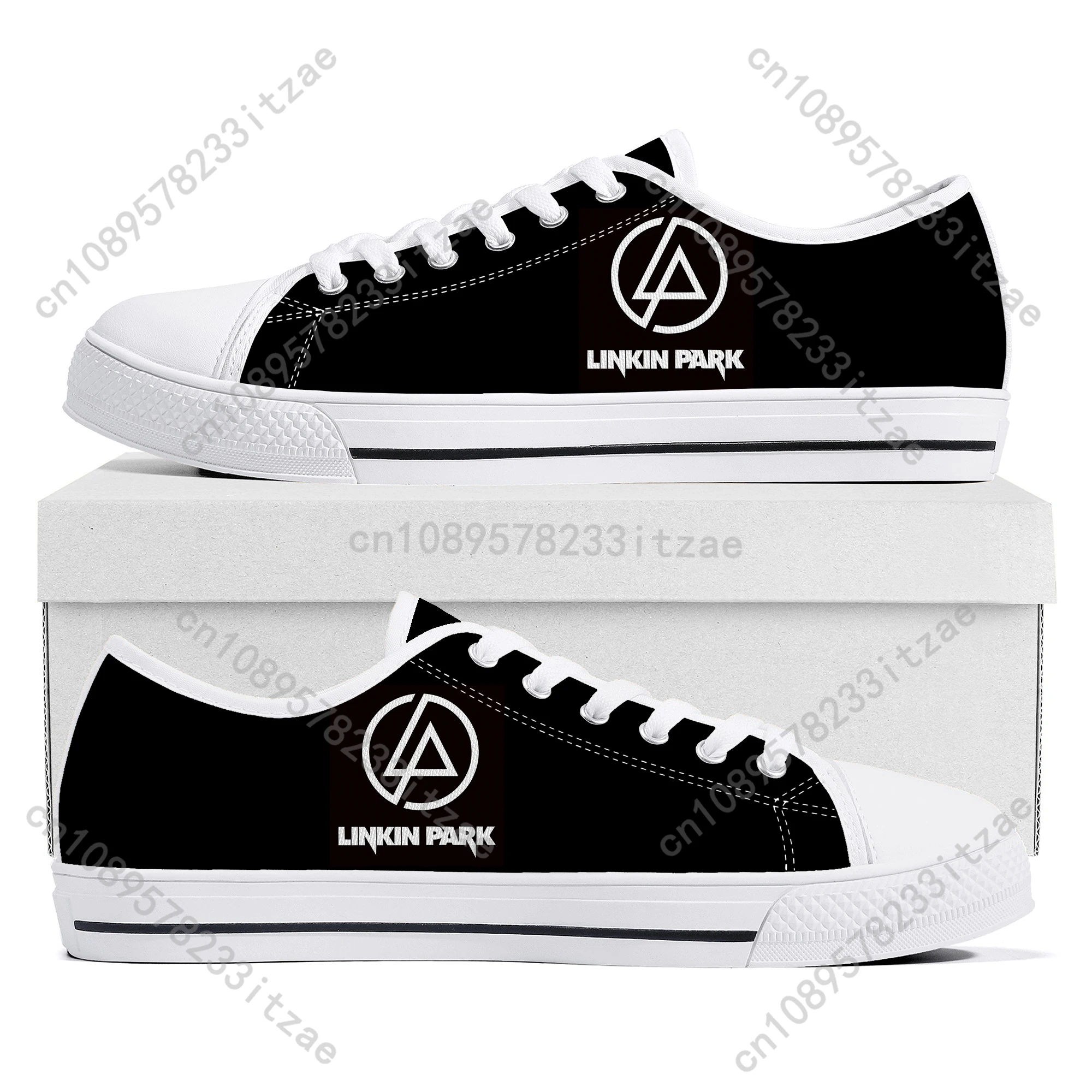 

Linkin Park Rock Band Low Top Sneakers Mens Womens Teenager High Quality Canvas Sneaker couple Casual Shoes Customize Shoe