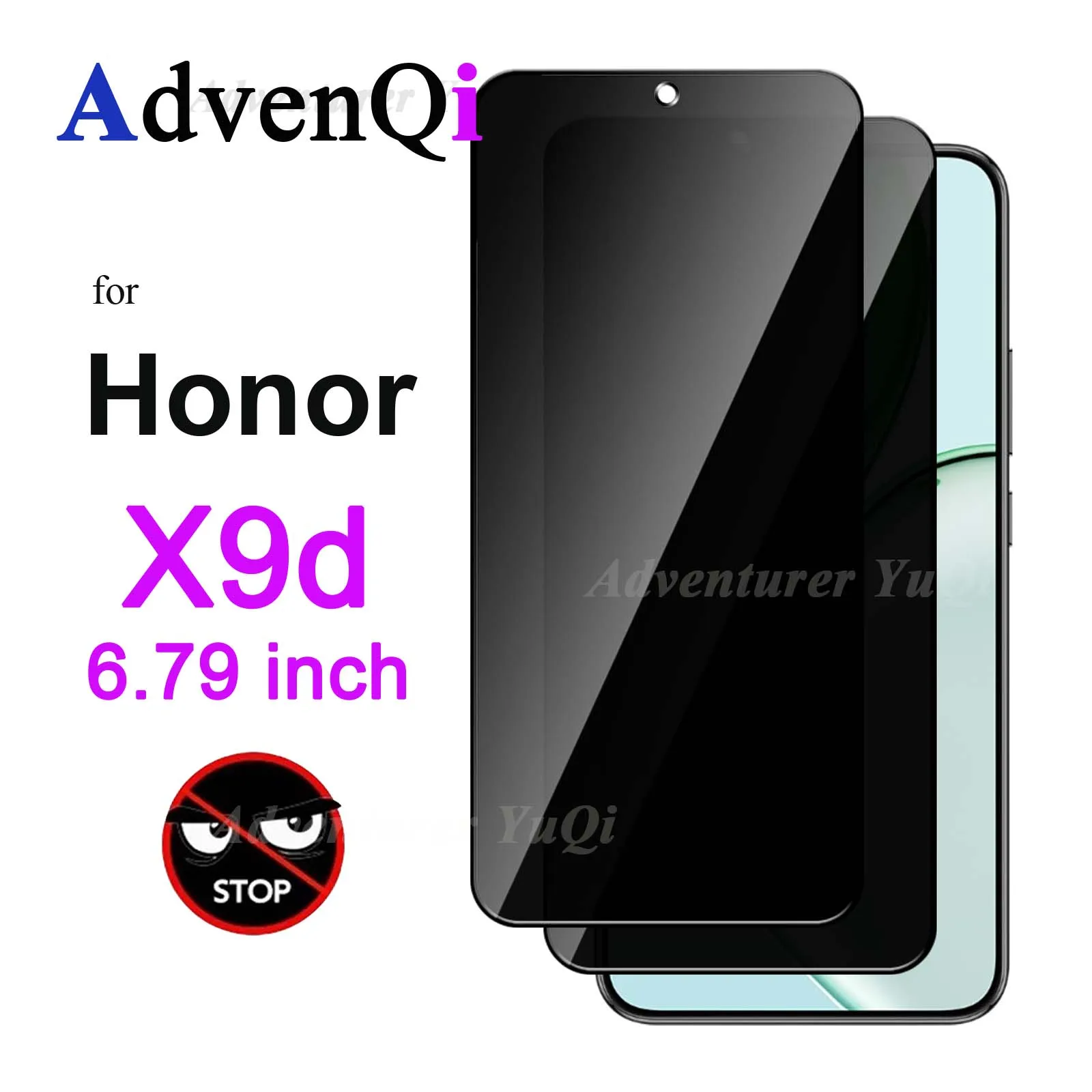 

Anti Spy Screen Protector For Honor X9D 6.79 inch Tempered Glass Privacy Anti Peep Scratch 9H Case Friendly High Aluminum