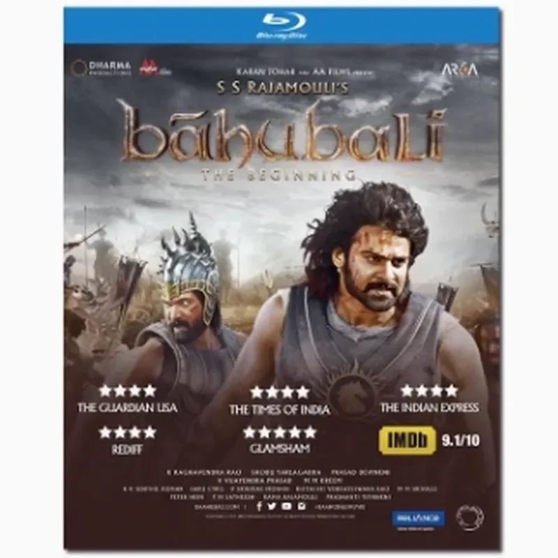 

BD Blu-ray Indian Movies Baahubali The King Up and Down Complete High Definition 2 Disc DVD Box Set