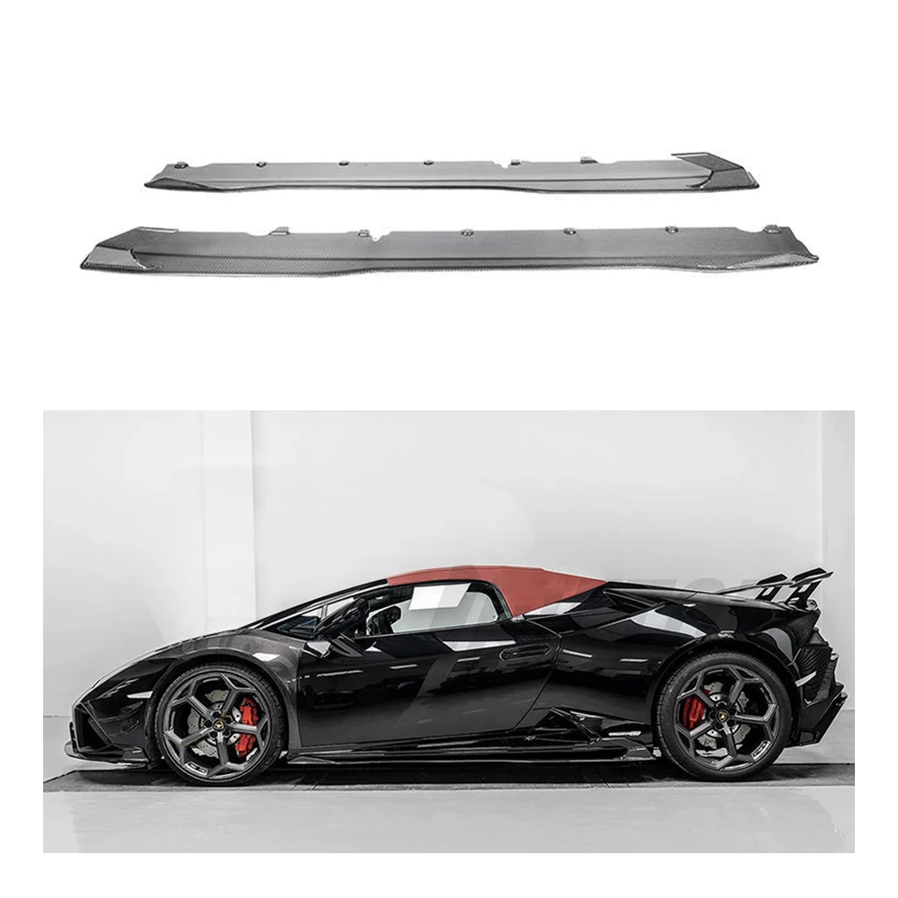 Prepreg Dry Carbon Fiber Car Body Kit Side Skirt For Lamborghini Huracan EVO Car Bumper