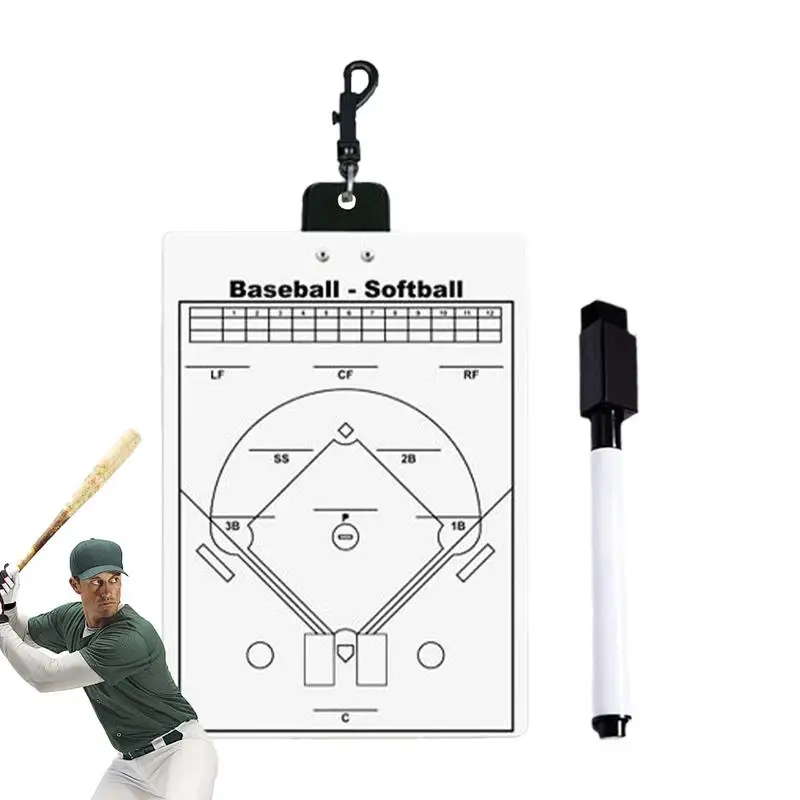 

Доска для бейсбольных линий для Dugout, двусторонняя бейсбольная доска со стираемой ручкой, тренировочное оборудование для софтбола