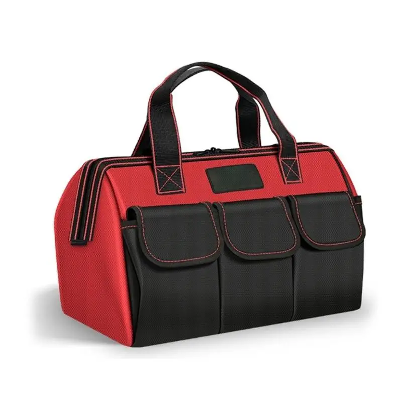 

652F 13/14Inch Heavy Load Tool Bag Black Construction Organizers For Professional Use