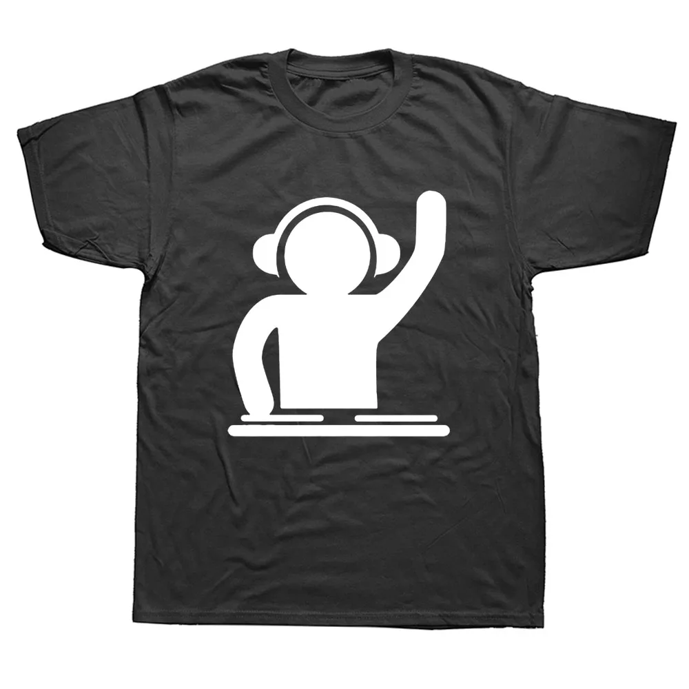 

Man T Shirts DJ Turntable Music Techno Club Headphone Cotton Tops Short Sleeve T-shirt For Men Tee Shirts Clothes