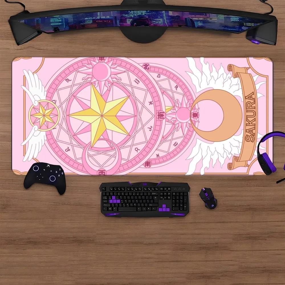 Cardcaptor Sakura Magic Circle Mousepad Mouse Pad Gamer HD Print Computer Mouse Mat Office Rubber Keyboard Mat