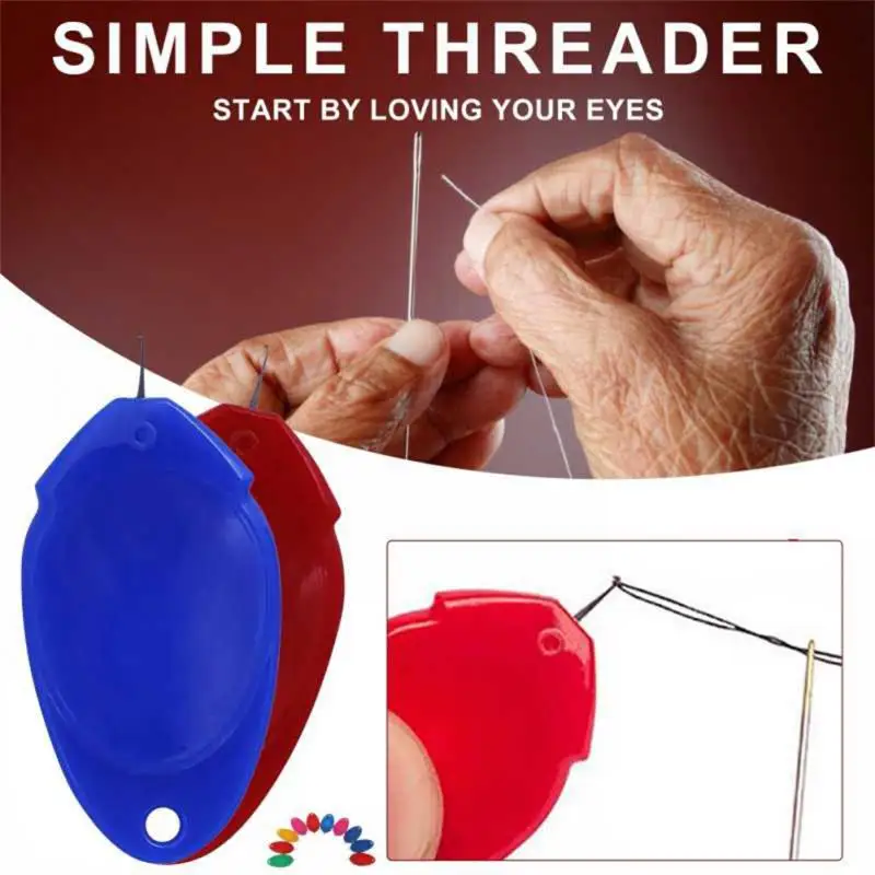 10pcs Elderly Guide Needle Threader Automatic Easy Device DIY Hand Machine Sewing Thread Punch Stitch Handmade Accessory Tool