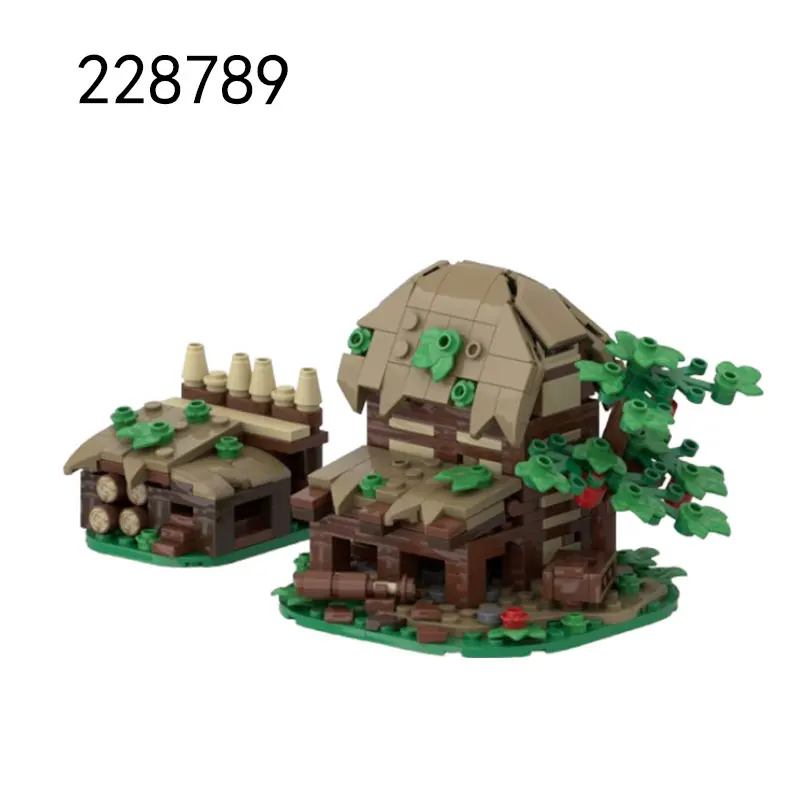 MOC-228789 48 قطعة اللبنات الجسيمات الصغيرة قلعة القرون الوسطى فناء التوسع لعبة مجسمة #2