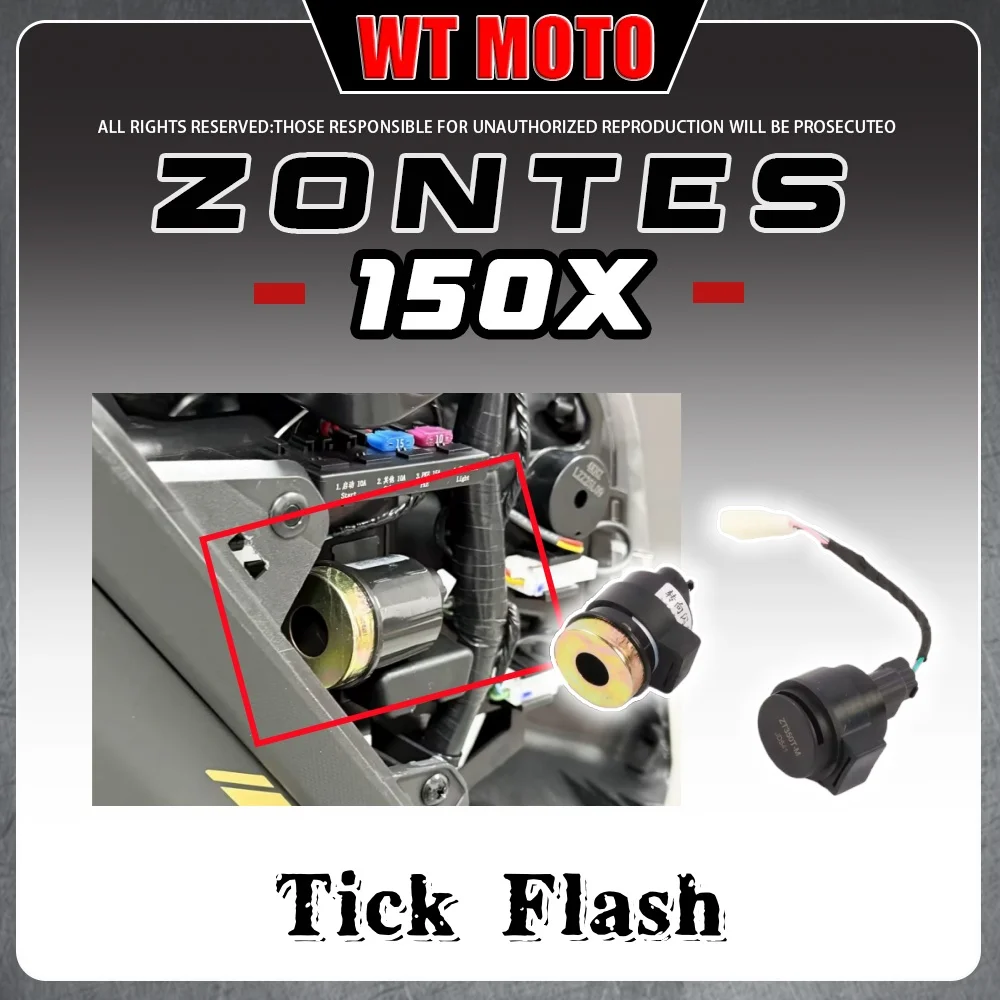 

For ZONTES 150X, modify the ticking sound, flasher, and turn signal buzzer.