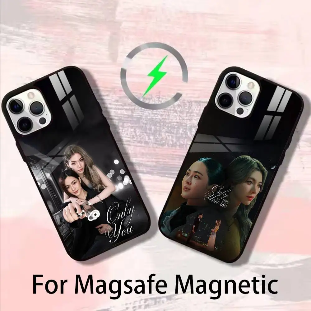 

Only you L-LingOrm Phone Case For iPhone 17 16 15 14 13 12 Pro Max Plus for Magsafe Mirror Wireless Magnetic Cover