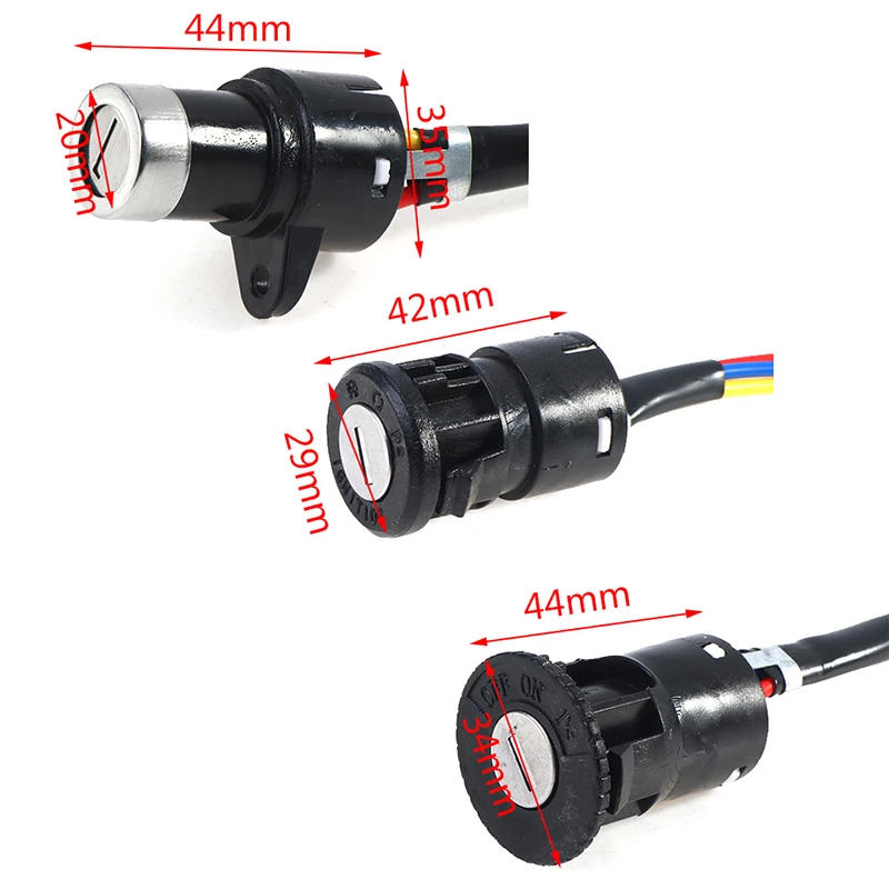 Piezas de ciclismo a prueba de polvo para Scooter Eléctrico, interruptor de encendido, llave de bloqueo de energía, portátil, Universal