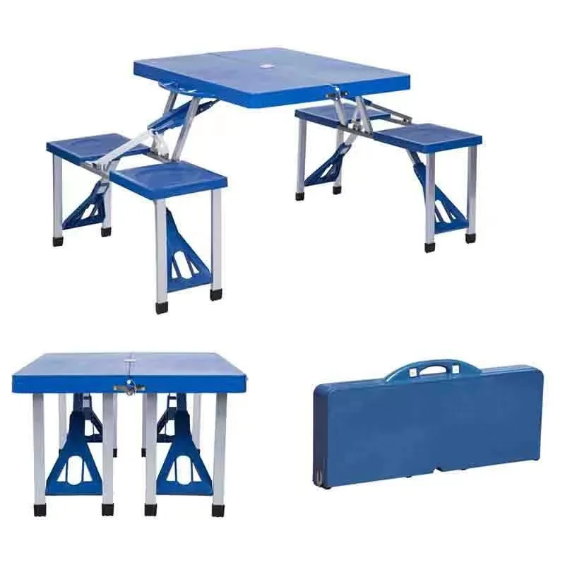 Portable Aluminum Furniture Patio Garden Table Foldable Metal Camping Bbq Picnic Outdoor Folding Table and Chairs Set