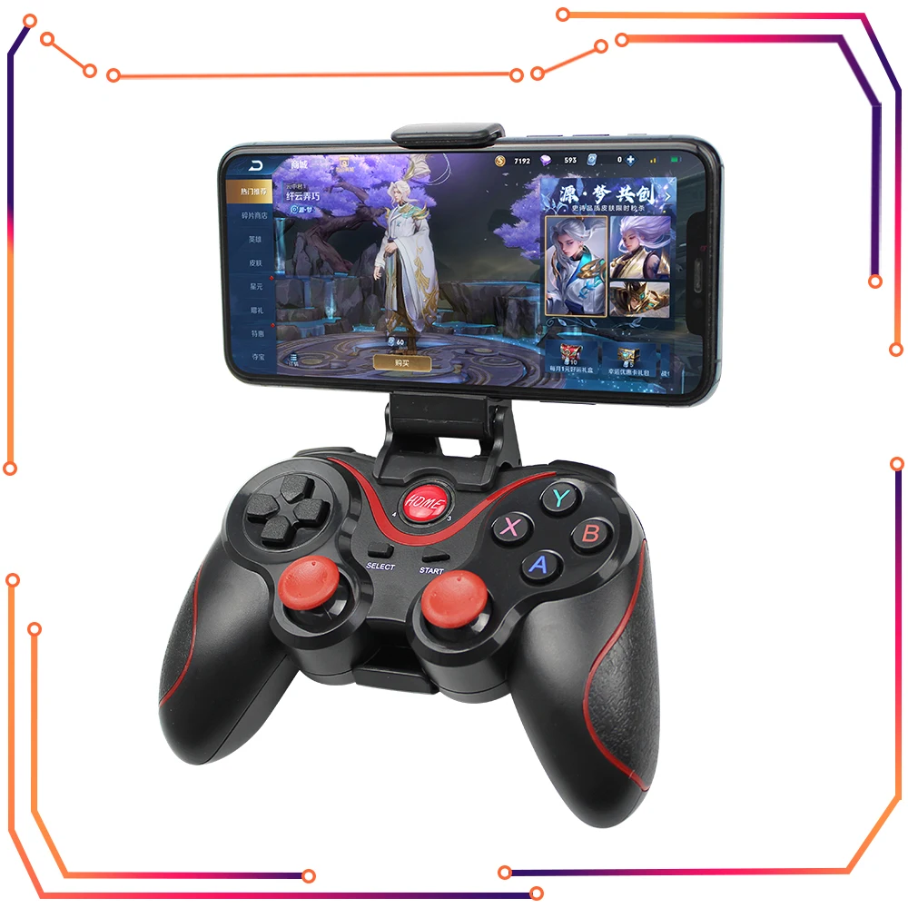 Mando inalámbrico con bluetooth BT3.0, Joystick T3 X3 para PS3/Android, teléfono móvil, tableta, TV, soporte GP004