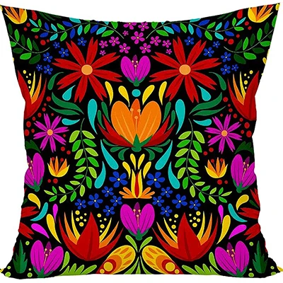 Composite Dragonfly Flower Dahlia Throw Pillow Case Linen Square Cushion Cover Home Sofa Decorative Pillowcase