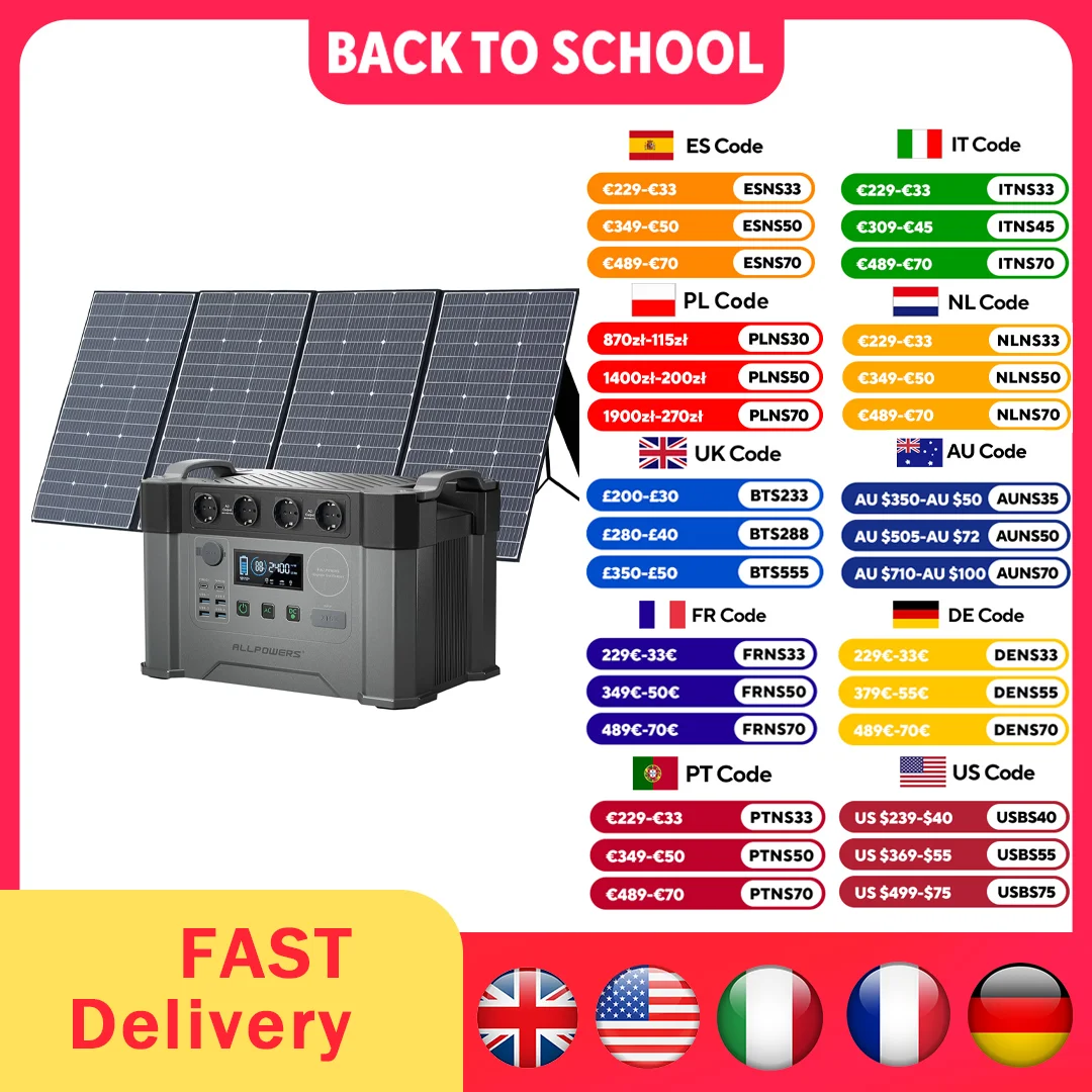 Solar Powered Charger - ALLPOWERS Generator słoneczny S2000 Pro z