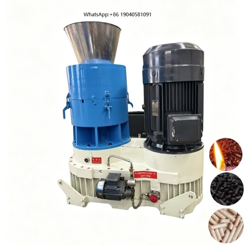 Factory Cheap Price  Pellet Press 55kw 1-1.8T/H  Poultry Cattle Feed Pellet Machine Rice Husk Pellet Processing Equipment