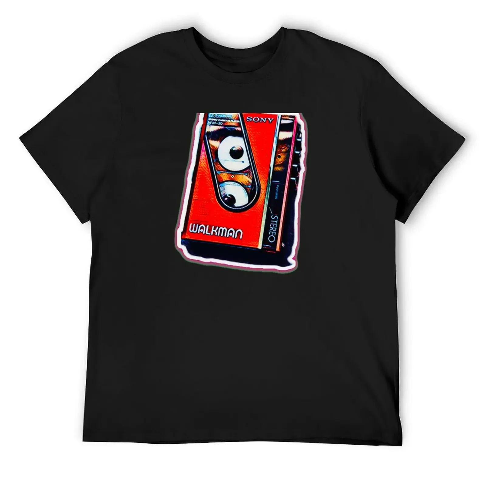 Retro Music Cassette Walkman T-Shirt summer tops anime clothes for a boy men clothing