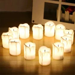 1pcs YK5015 Flameless LED Candle Light Bright Flickering Bulb Battery Operated Tea Light with Realistic Flames Fake Candle