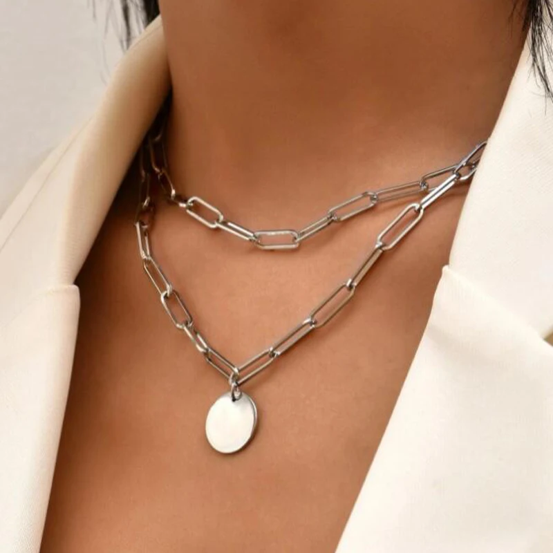 Vintage Pearl Charm Layered Necklace Women\'s Jewelry Layered Accessories for Girls Clothing Aesthetic Gifts Fashion Pendant 2022