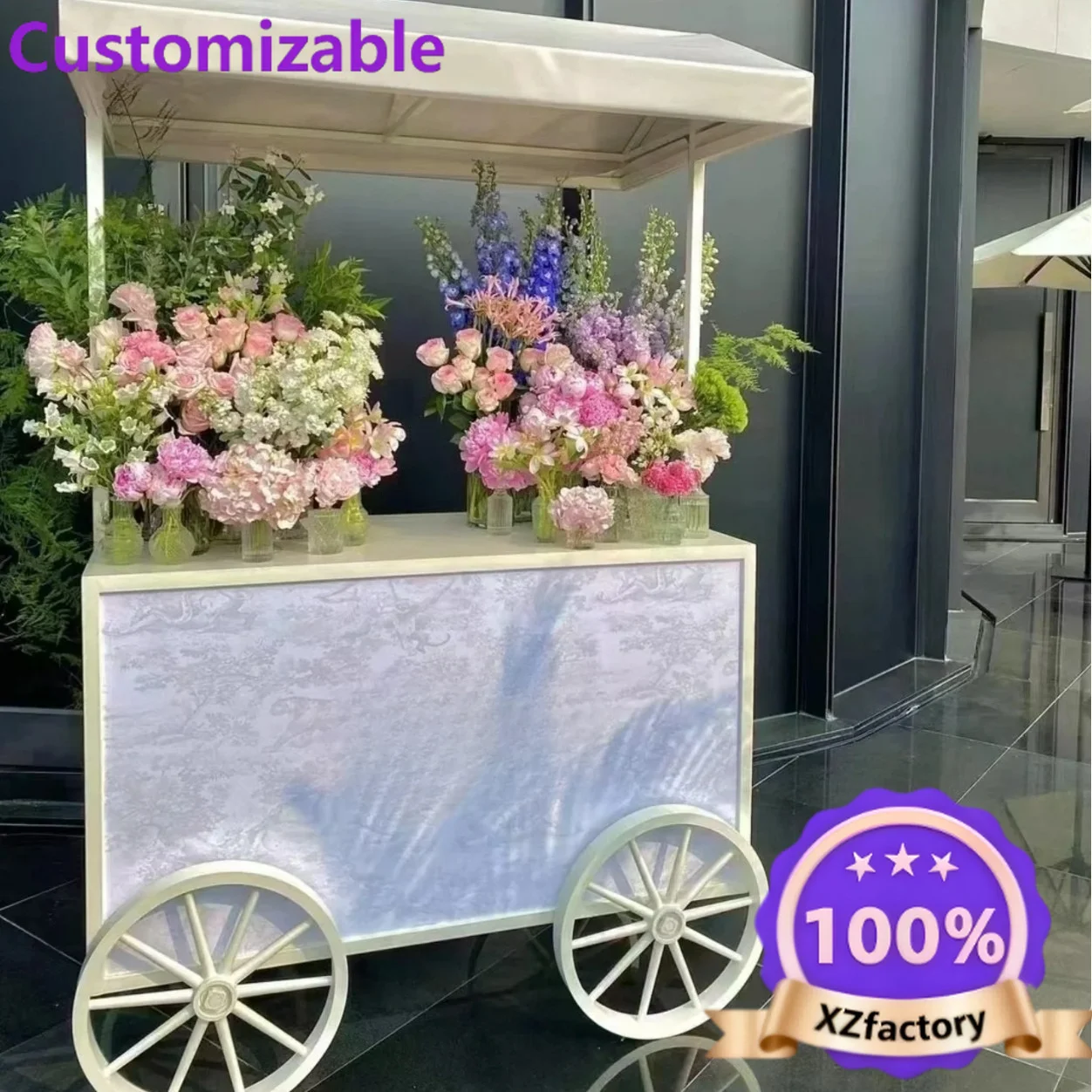 Customizable Wrought Iron Float Mall Commercial Event Display Stalls Snacks Snacks Drinks Night Market Stalls Push
