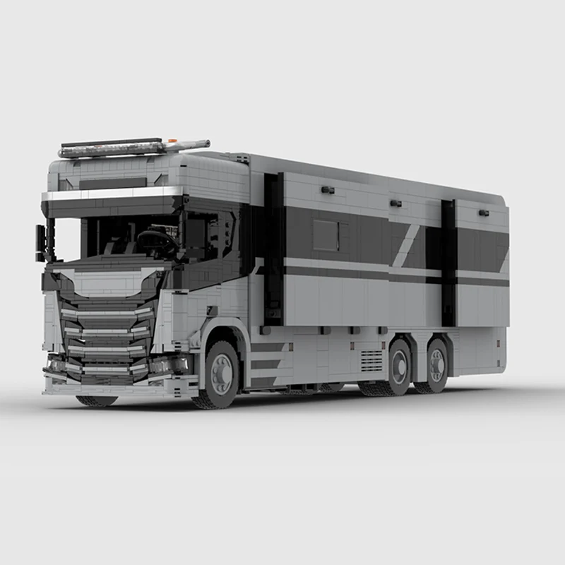 QWERT City Car Model MOC Building Bricks Desert Grey Recreational Vehicle Modular Technology Children Holiday Gifts Assemble Toy