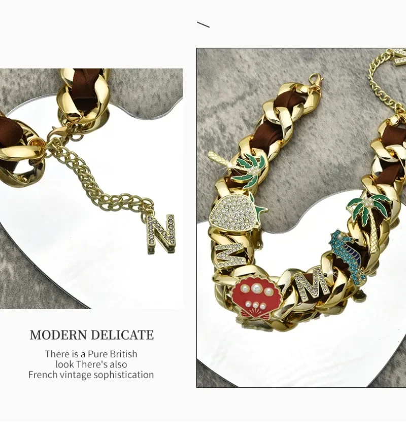 Una collana multiuso hip-hop alla moda con diamanti pieni per uomini e donne