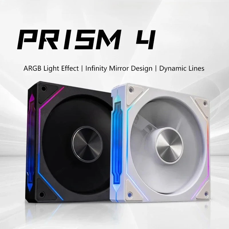 PRISM 4PRO コンピューターケースファン 12cm ARGB 4ピン 静音冷却ファン 12V 大風量 800-1600RPM
