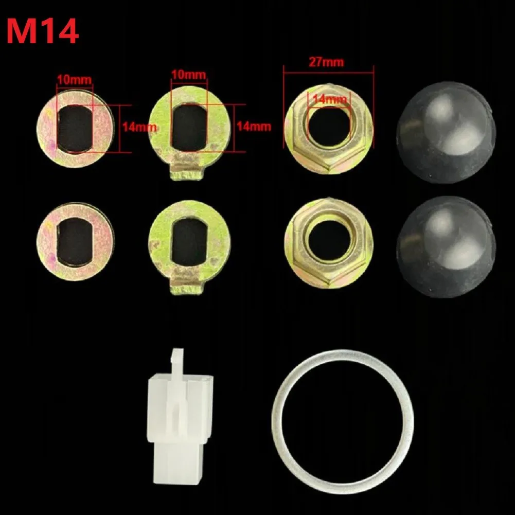 Electric Bicycle Hub Motor Axle M12 M14 Lock Nut/ Lock Washer /Spacer/ Nut Cover E-Bike Hub Motor Replacement Accessories Parts