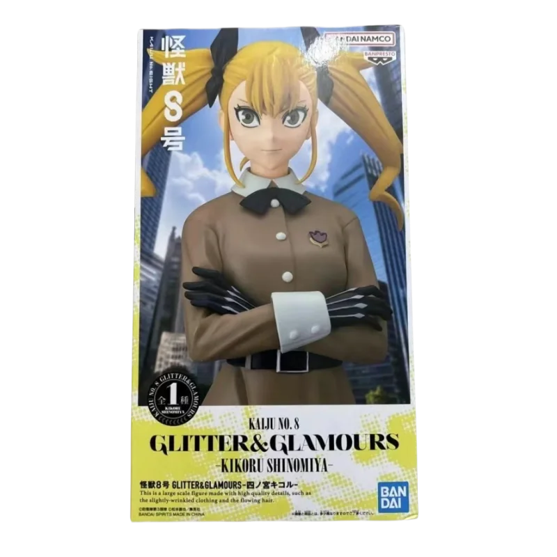 ของแท้ Bandai Kaiju No.8 GLITTER GLAMOURS Kikoru Shinomiya อะนิเมะอะนิเมะ Action Figures รูปของขวัญของเล่นสําหรับของเล่นงานอดิเรกเด็ก