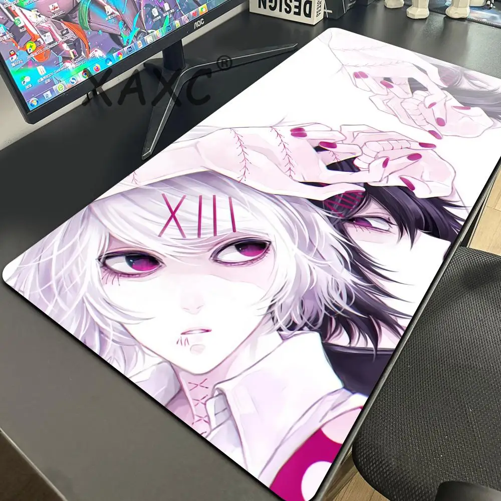 

T_tokyo G_ghoul Pu Leather Mouse Pad Anime Mousepad Gamer Keyboard Pad Size For E-sports Keyboard Game Accessorie Boyfriend Gift