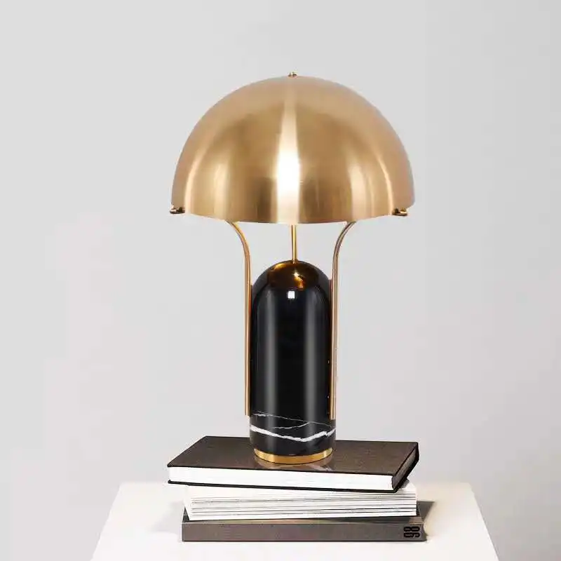 Bedroom bedside lamp model room decoration study villa hotel modern simple marble living room table lamp