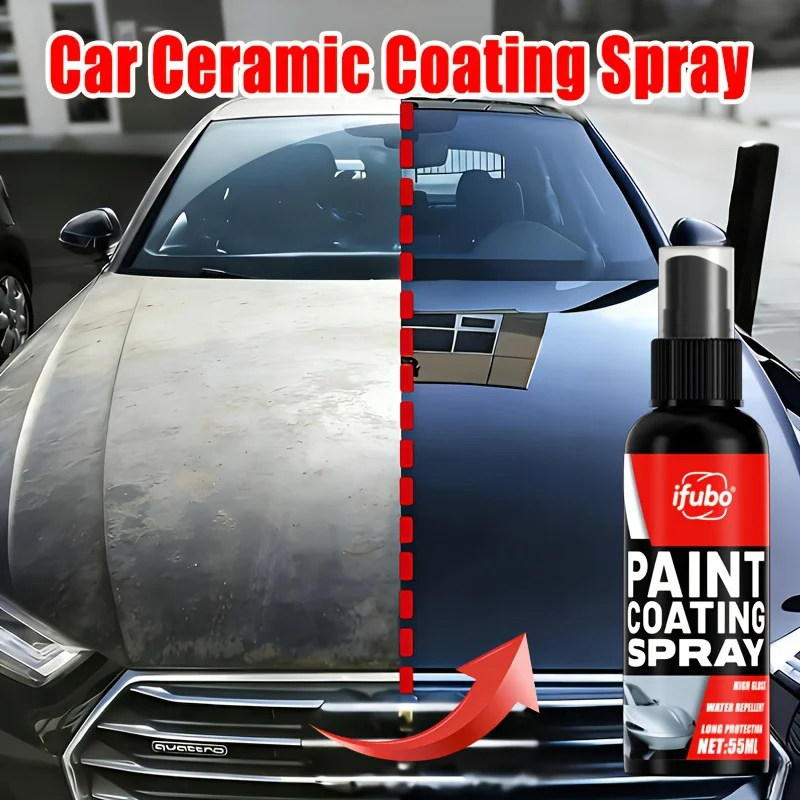 Nano Ceramic Coating Spray - Ultimate Automotive Paint Protection and Hydrophobic Glass Coating Water Repellent
