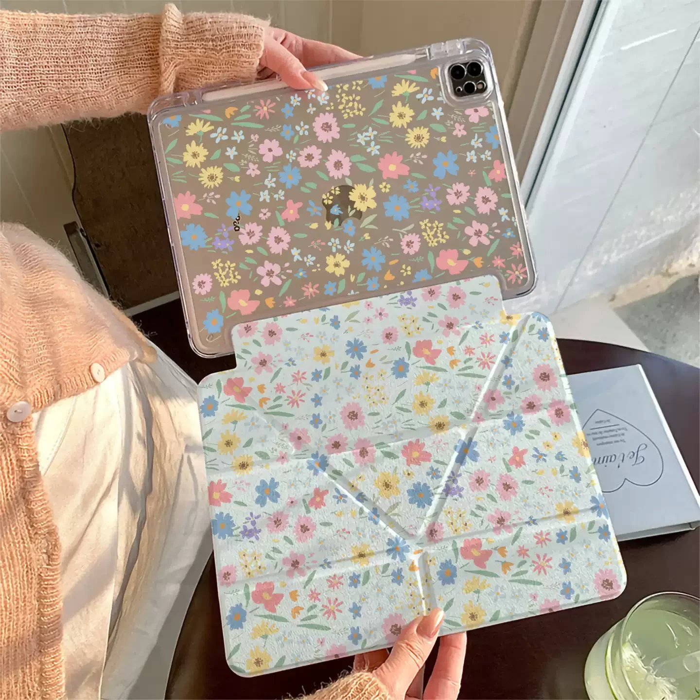 

Цветной светло-голубой чехол с цветочным принтом для iPad Pro 11, 12.9, 13 (M2, M4, M3, M5), а также для iPad 8.3, 9.7, 10.2 (5/6/7/8/9/10/11 поколений), Air 3, 4, 5, 6