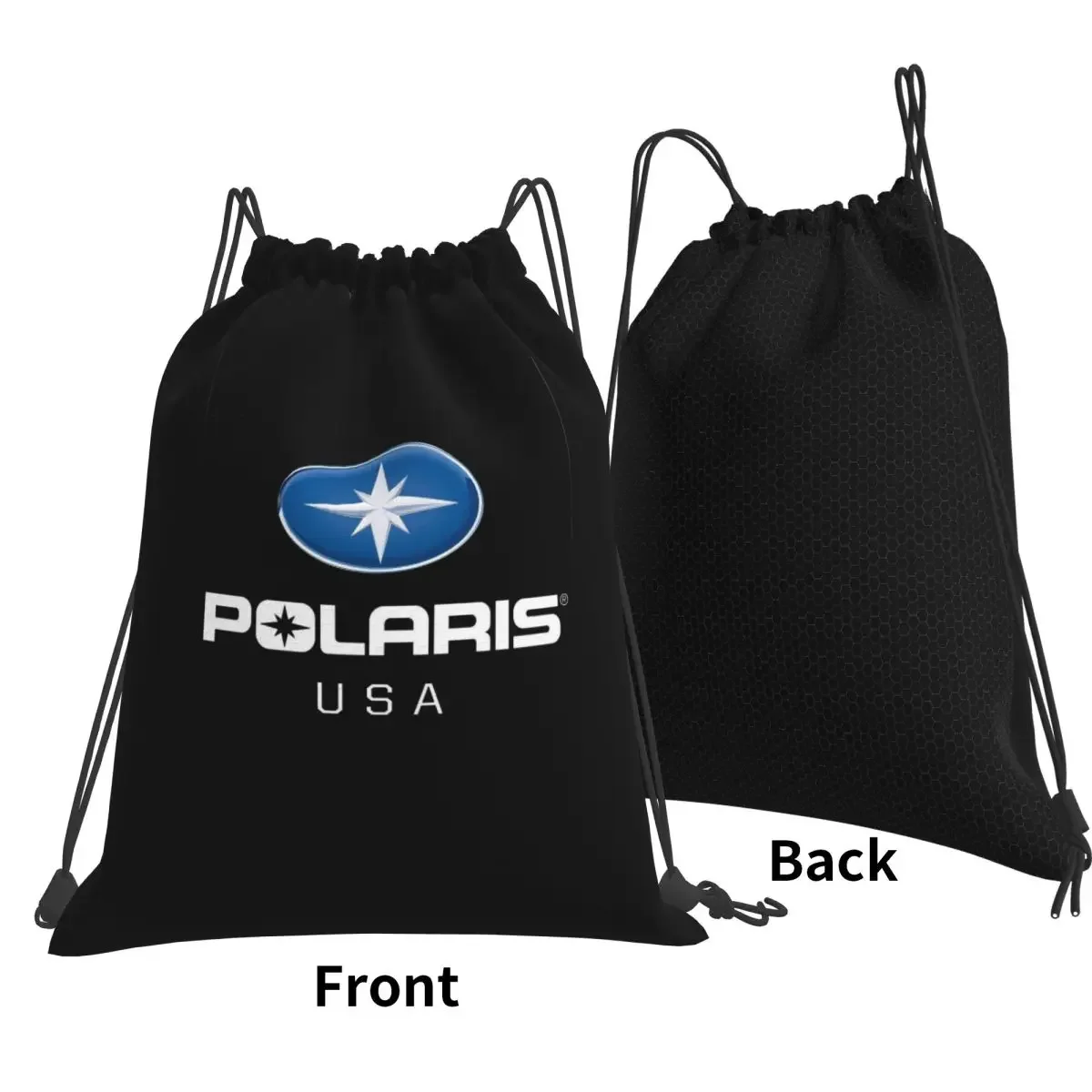 Polaris Logo Backpacks Casual Drawstring Bundle Pocket Shoes Bag Book Bags for Travel Students