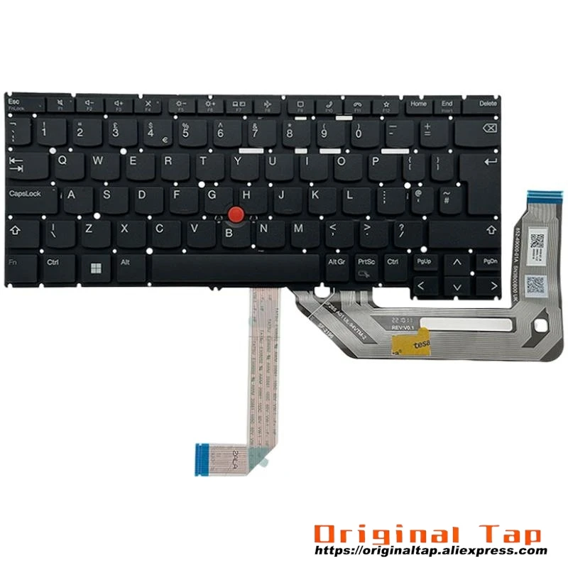 UK English Keyboard for Lenovo Thinkpad X13 G4 X13 Yoga 2-in-1 Gen 4 5 5N20W68240 5N20W68276 5N20W68312