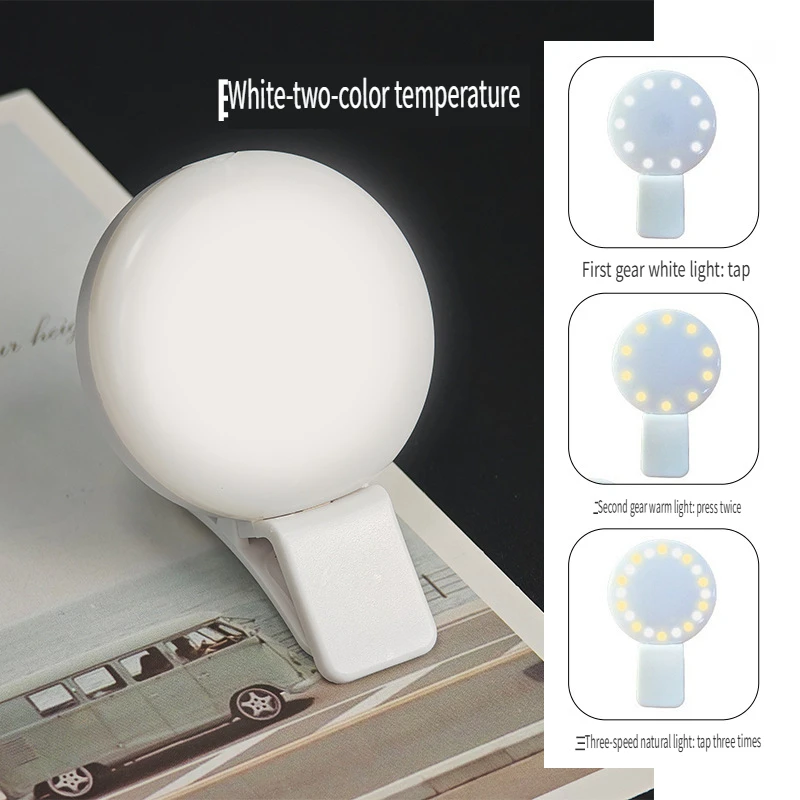 Selfie telefoon LED-flits live schoonheid invullicht