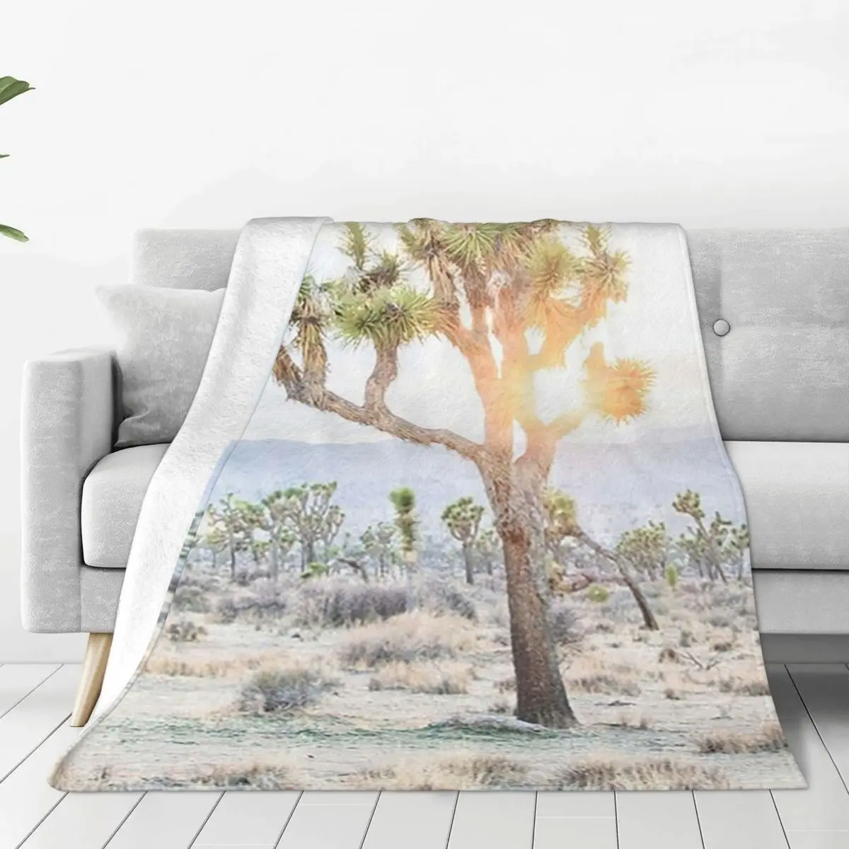 Joshua Tree III Blankets Fleece Portable Sofa Throw Blankets For Home Bedroom Outdoor Throws Bedspread Quilt