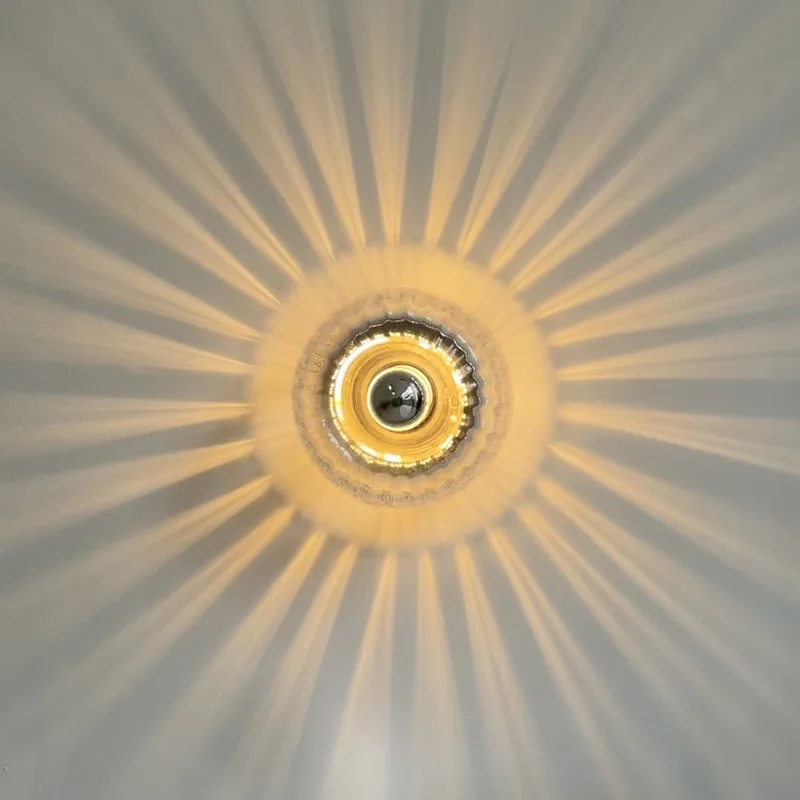 

LED Bauhaus Glass Wall Lamp Nordic Retro Personality Wall Decor Lamps Modern Living Room Hallway Corridor Ceiling Light Fixtures