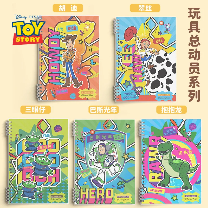 Disney Toy Story Woody Buzz Lightyear Zootopia Loose-Leaf B5 Notebook Notepad Cartoon Student Stationery