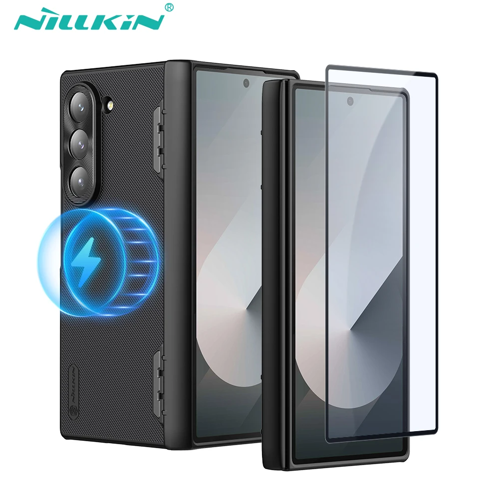 

For Samsung Galaxy Z Fold 6 5G Magsafe Case Nillkin Frosted Shield Cover With Front Film Screen Protector For Samsung Z Fold 6