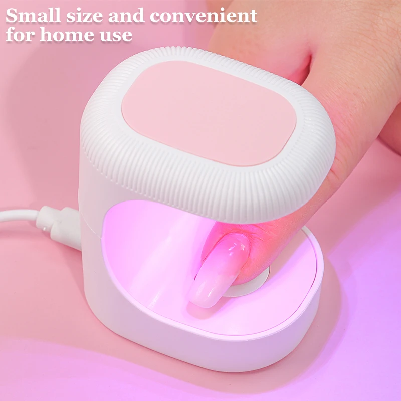 핑크 미니 네일 건조기 UV 램프, 빠른 경화를 위한 60s/90s 모드 USB 네일 건조기, 작고 휴대하기 편리한 달걀 껍질 LED 네일 램프