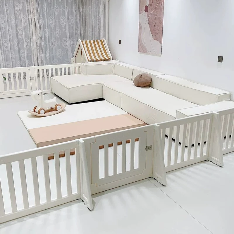 

Baby Playpen Portable Foldable Expandable Baby Playpen Gate Safety Barrier Easy Install Indoor Outdoor Non Slip Pressure Mount