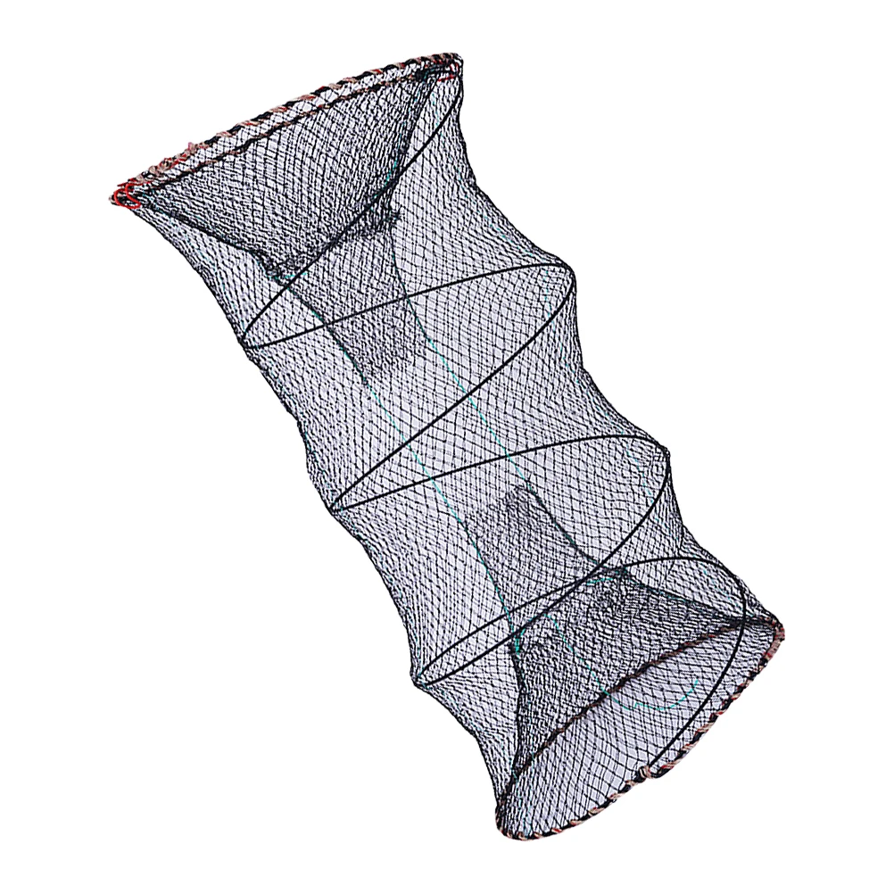 

Shrimp Cage Fishing Net Round Portable Mesh Crawfish Lobster Catcher Foldable Fish Tool Minnow Trap Fisher