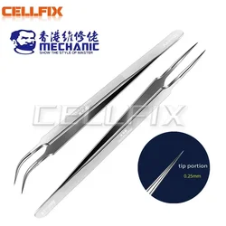 MECHANIC Aaa-14 Stainless Steel Ultra Fine High Hardness Tenacity Durable Tweezers For SMD PCB BGA Motherboard Micro Repair Tool