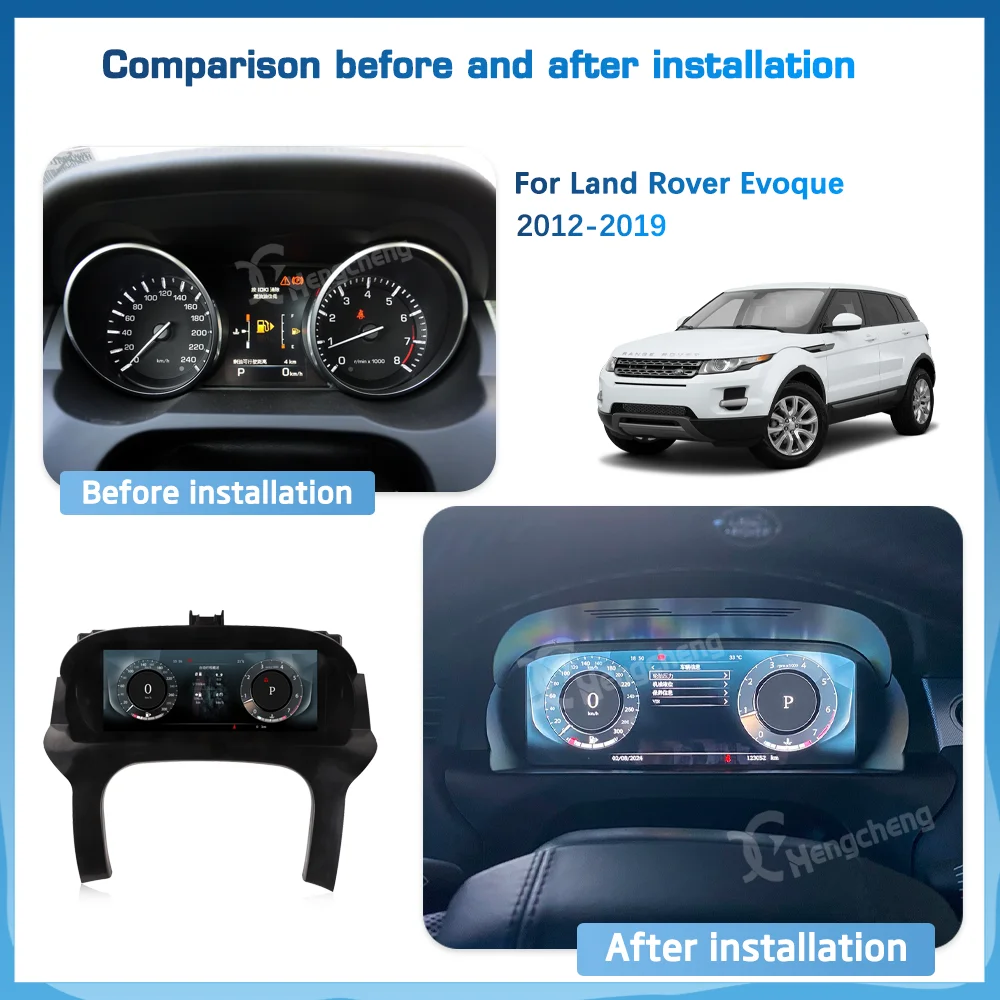 Car Digital Cluster For Land Rover Evoque 2012-2019 upgrade multi-function LCD Dashboard Player Cockpit Virtual Instrument