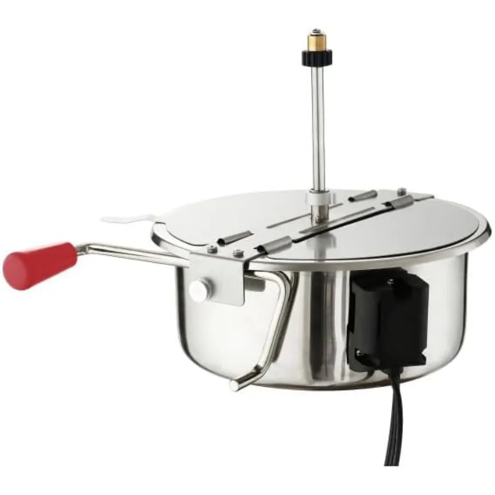 Popcorn Machine with Cart – 8oz Popper with Stainless-steel Kettle, Heated Warming Deck, and Old Maids Drawer