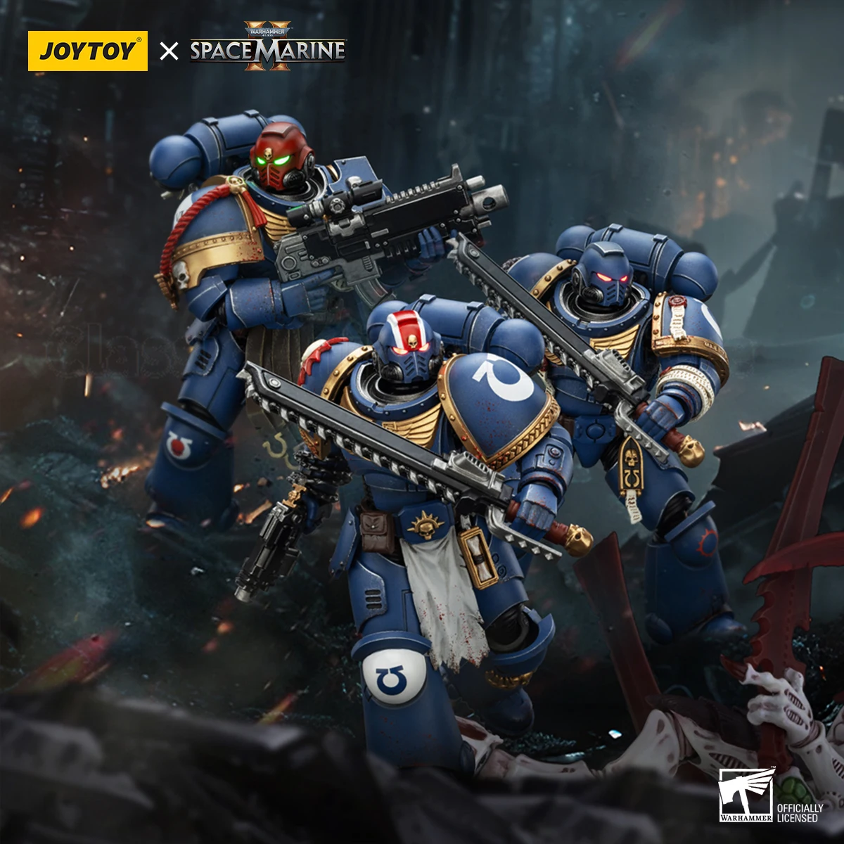 【Original】JOYTOY Warhammer 40K Ultramarines Tenente Tito-Sergente Gadriel-Brother Chairon-Coletores