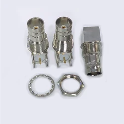 10PCS/Lot BNC-KWE BNC Female Socket/Jack Connector 50/75ohm Panel-Mount 90-Degree Coaxial Adapter For CCTV