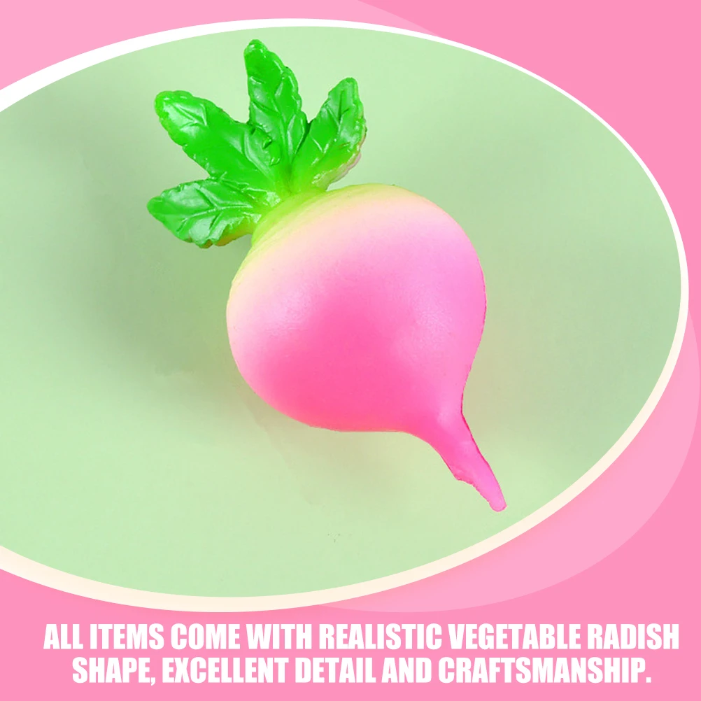 

5 Pcs Artificial Carrot Radish Models Resin Craft Lifelike Vegetable Decor Photo Props Display Showcase Ornaments Educational