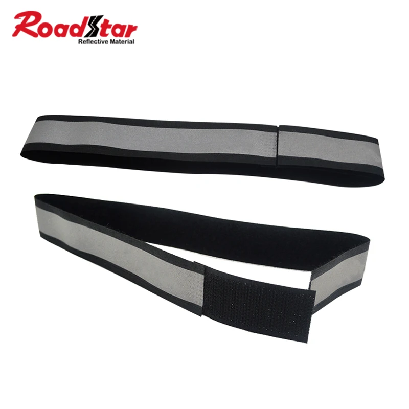 

Roadstar 2Pieces Black Reflector Reflective Nylon Slap Wrap for Outdoor Ridding at Night Free Shipping