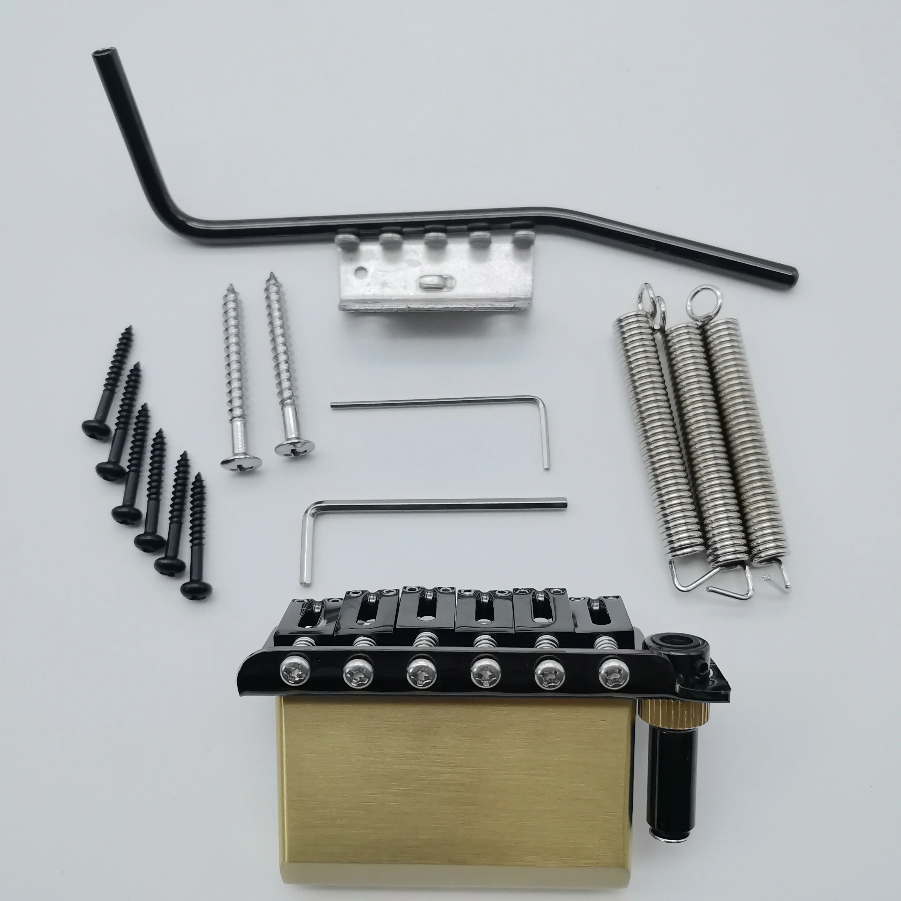 Upgraded Version 6-Point Tremolo Guitar Bridge with Brass Block & Locking Saddles