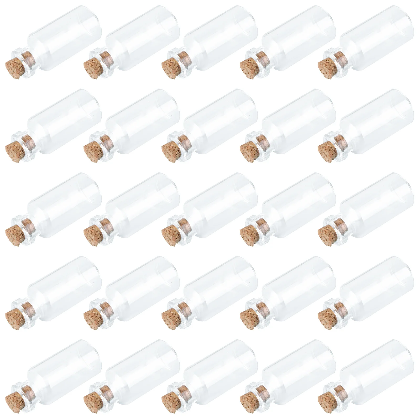 

25Pcs Mini Glass Bottle with Cork Stopper for DIY Wish Bottles Necklace Pendant Drift Bottle Sand Filled Decoration Party Favor